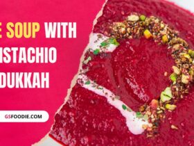 Red Love Soup with Pistachio Hazelnut Dukkah