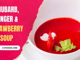Rhubarb, Ginger & Strawberry Soup